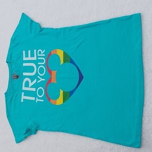 Disney Girls mickey mouse true to your heart‎ cut out tee size XL 14/16